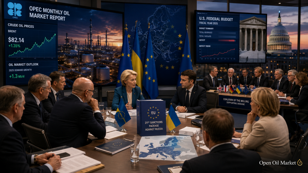 Sanksi UE terhadap Rusia, Pertemuan tentang Ukraina, Laporan OPEC dan Data Anggaran AS 13 Juli 2026