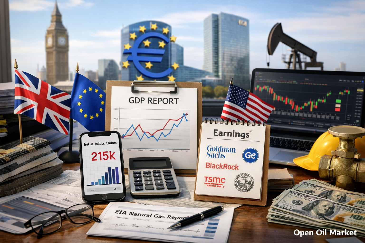 Peristiwa Ekonomi dan Laporan Korporat - Kamis, 15 Januari 2026: PDB Inggris, buletin ECB, klaim tunjangan pengangguran