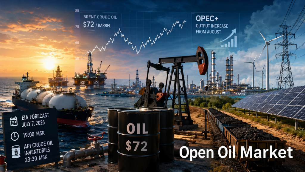 Berita minyak dan gas serta energi — Selasa, 7 Juli 2026: Brent, OPEC+, proyeksi EIA dan cadangan API.