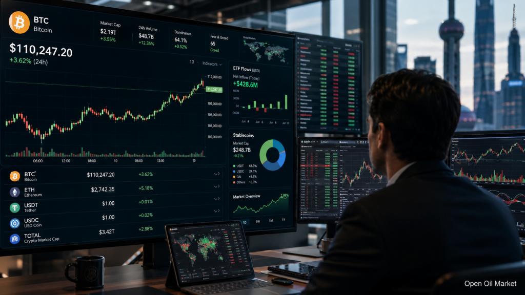 Berita Cryptocurrency, Rabu, 10 Juni 2026: Bitcoin Memeriksa Ketahanan Pasar, Sementara Stablecoin dan ETF Menjadi Panduan Para Investor