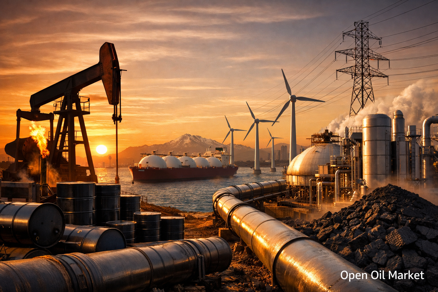 Pasar global minyak dan gas serta energi, minyak, gas, dan infrastruktur energi Rabu, 17 Desember 2025