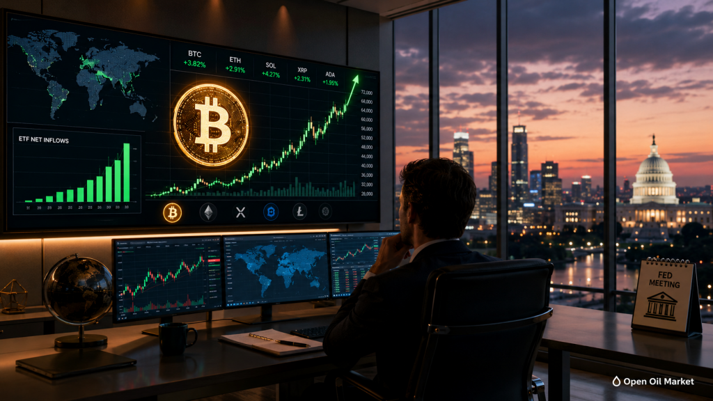 Bitcoin tumbuh di tengah aliran ETF dan harapan rapat FOMC, pasar cryptocurrency global 16 Juni 2026
