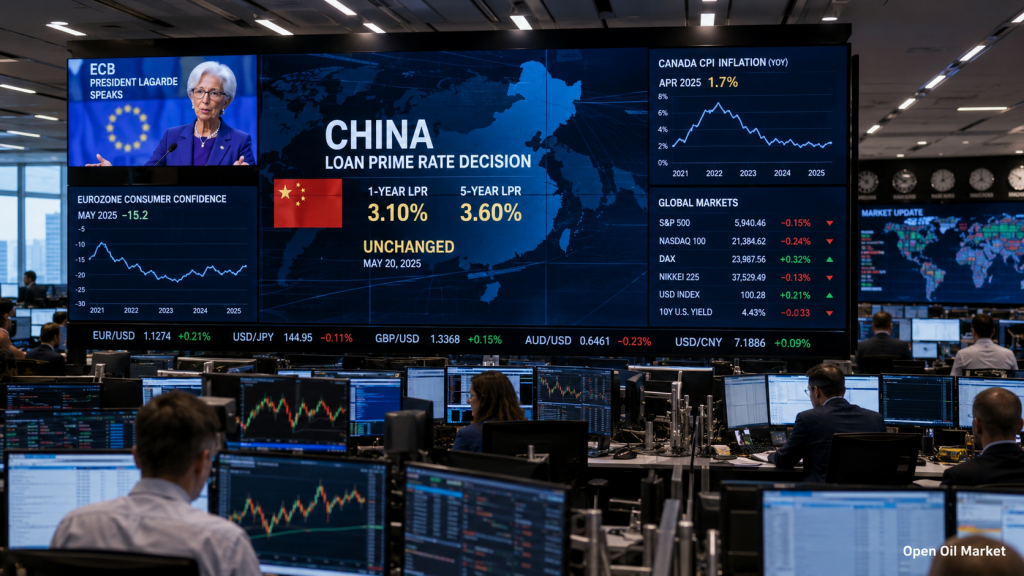 Kalender Makroekonomi dan Laporan Korporasi 22 Juni 2026 untuk Investor: Suku Bunga LPR China, Pidato Lagarde, CPI Kanada, dan Kepercayaan Konsumen Zona Euro